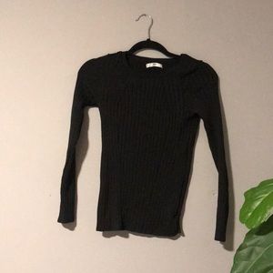 Black Ribbed Top